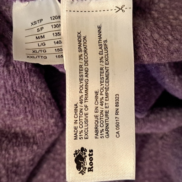 🇨🇦 Girls Roots Sweatshirt Size XXL (13-14 YRS) - Purple 💜 - Picture 6 of 8